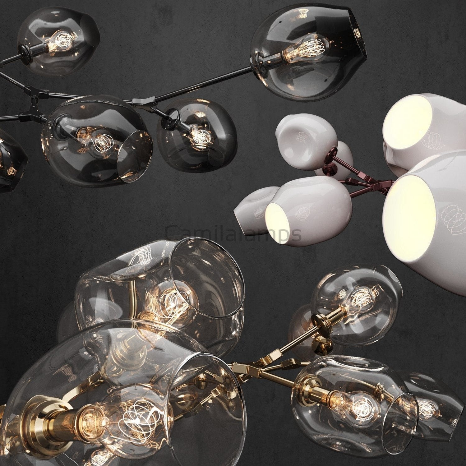 Covington Horizontal Globe Branching Bubble Chandelier - Camilalamps - CHCUS - 1