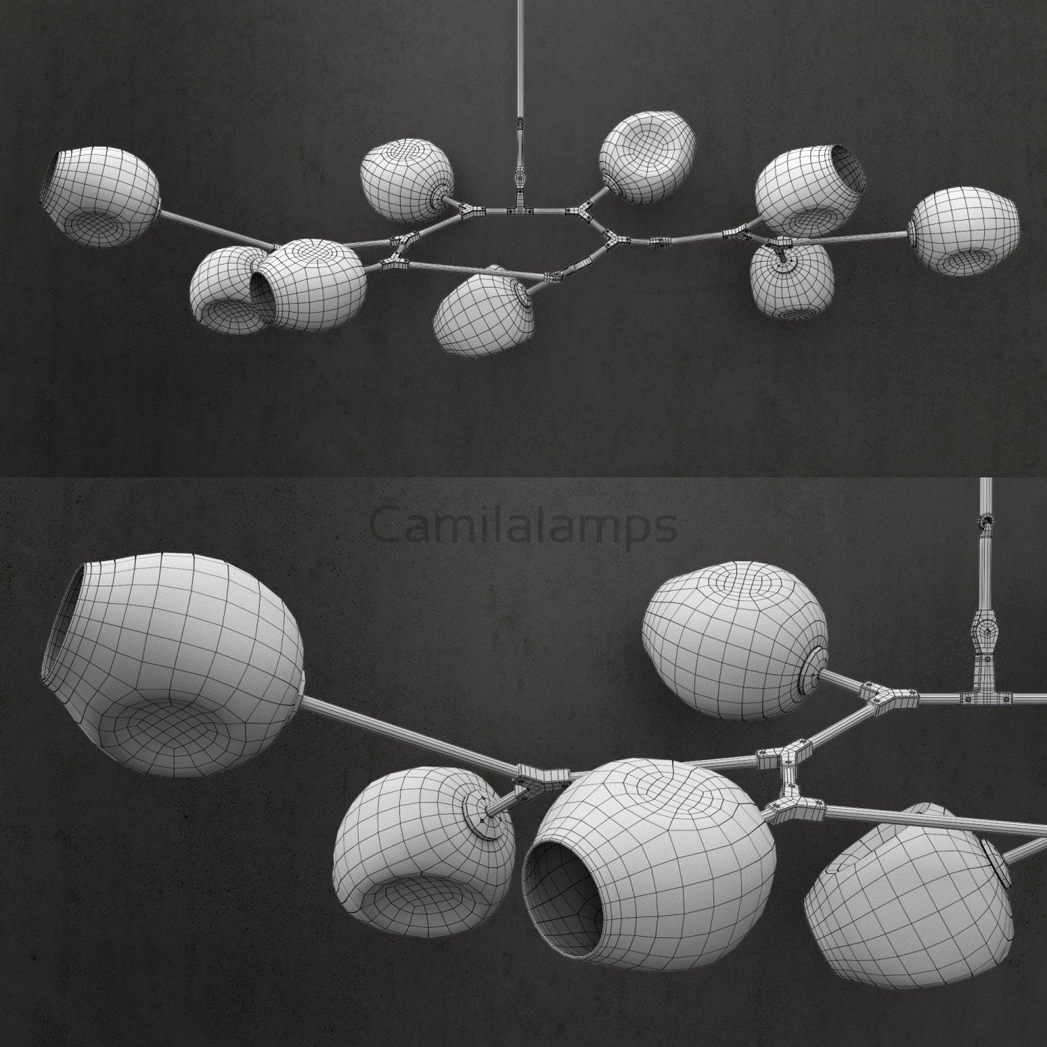 Covington Horizontal Globe Branching Bubble Chandelier - Camilalamps - CHCUS - 1