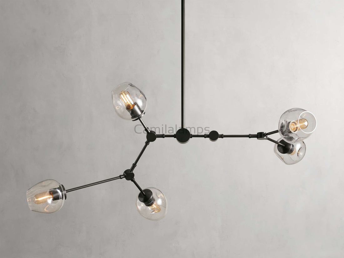 Covington Horizontal White Globe Branching Bubble Chandelier - Camilalamps - CNVW - 1