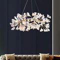 Creative Porcelain Ginkgo Leaf Round Chandelier - Camilalamps - ILC0379