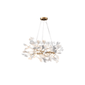 Creative Porcelain Ginkgo Leaf Round Chandelier - Camilalamps - ILC0379