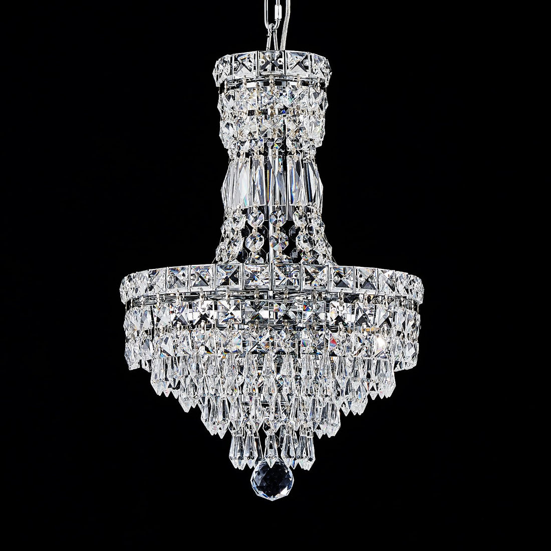 Crystal Chandelier Ceiling Light,5 - Lights Golden Finish Classic Raindrop Chandeliers Luxury for Living Room Foyer Hallway - Camilalamps - B0DB1PVKRT