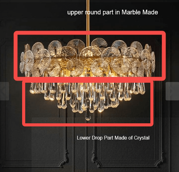 Crystal/ Marble drop Chandlier( Customized ) - Camilalamps - CA - SR - 02