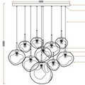 Custom Lava Glass Chandelier - Camilalamps - CA - CZLAVA - 2