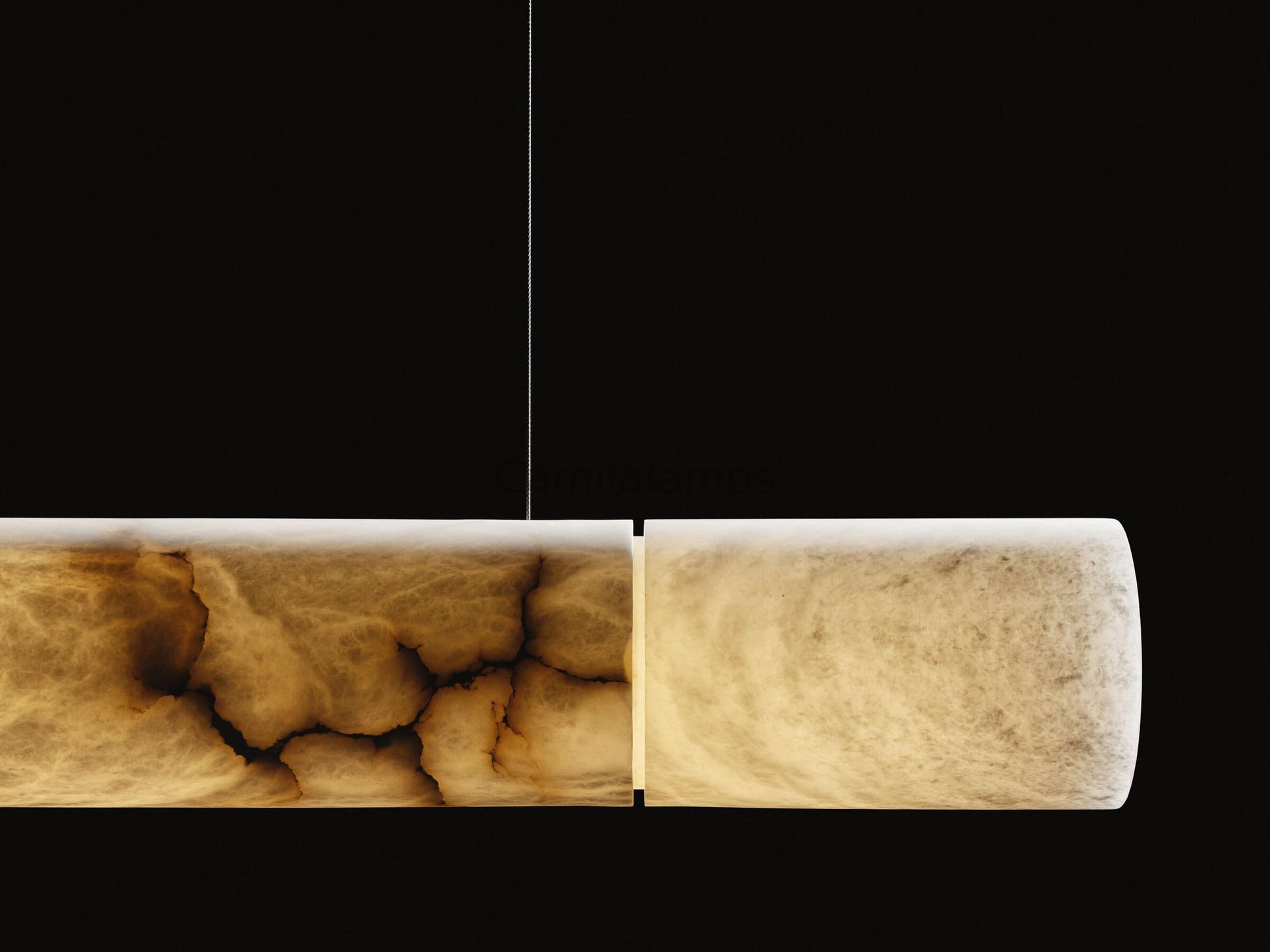 Cylindrical Alabaster Linear Chandelier - Camilalamps - Cylin-1285-1-11