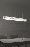Cylindrical Alabaster Linear Chandelier - Camilalamps - Cylin - 285 - 1