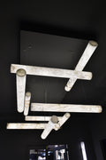 Cylindrical Alabaster Linear Chandelier - Camilalamps - Cylin - 285 - 1