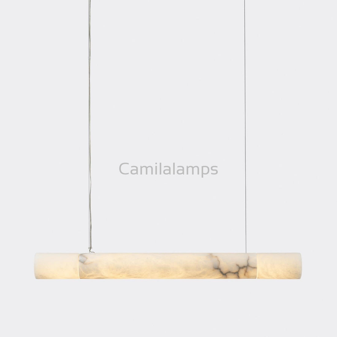 Cylindrical Alabaster Linear Chandelier - Camilalamps - Cylin-1285-1-11
