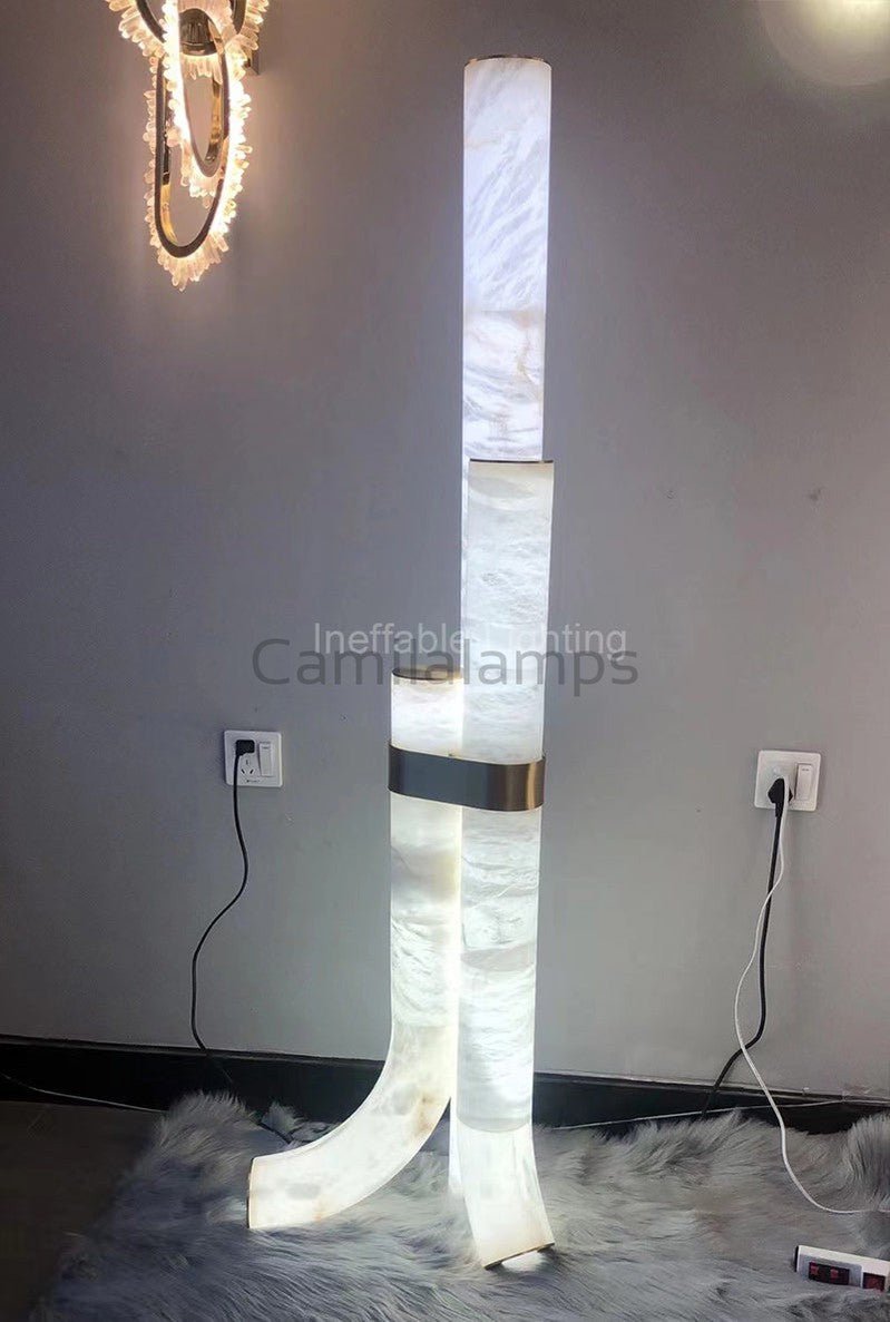 Daelin Artistic Alabaster Floor Lamp - Camilalamps - ILM2174