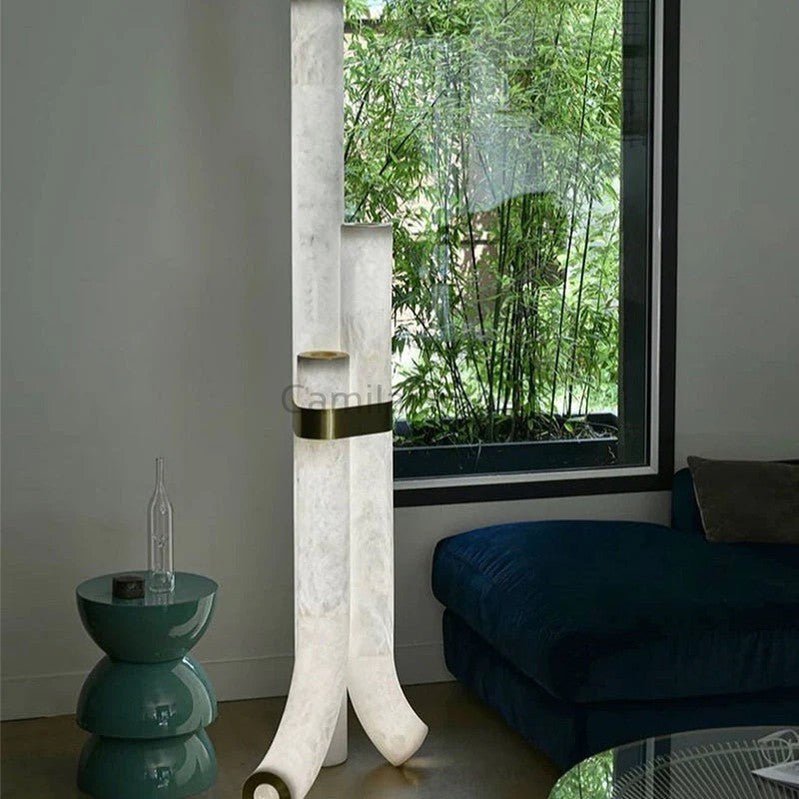 Daelin Artistic Alabaster Floor Lamp - Camilalamps - ILM2174