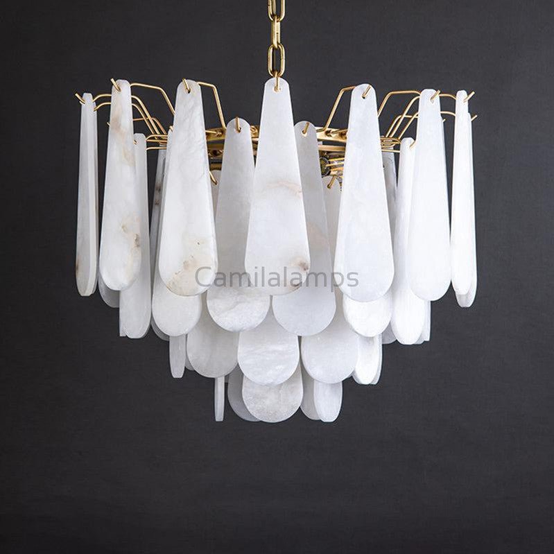 Damaris Alabaster Foyer Modern Art Chandelier - Camilalamps - CAM - DA - 002