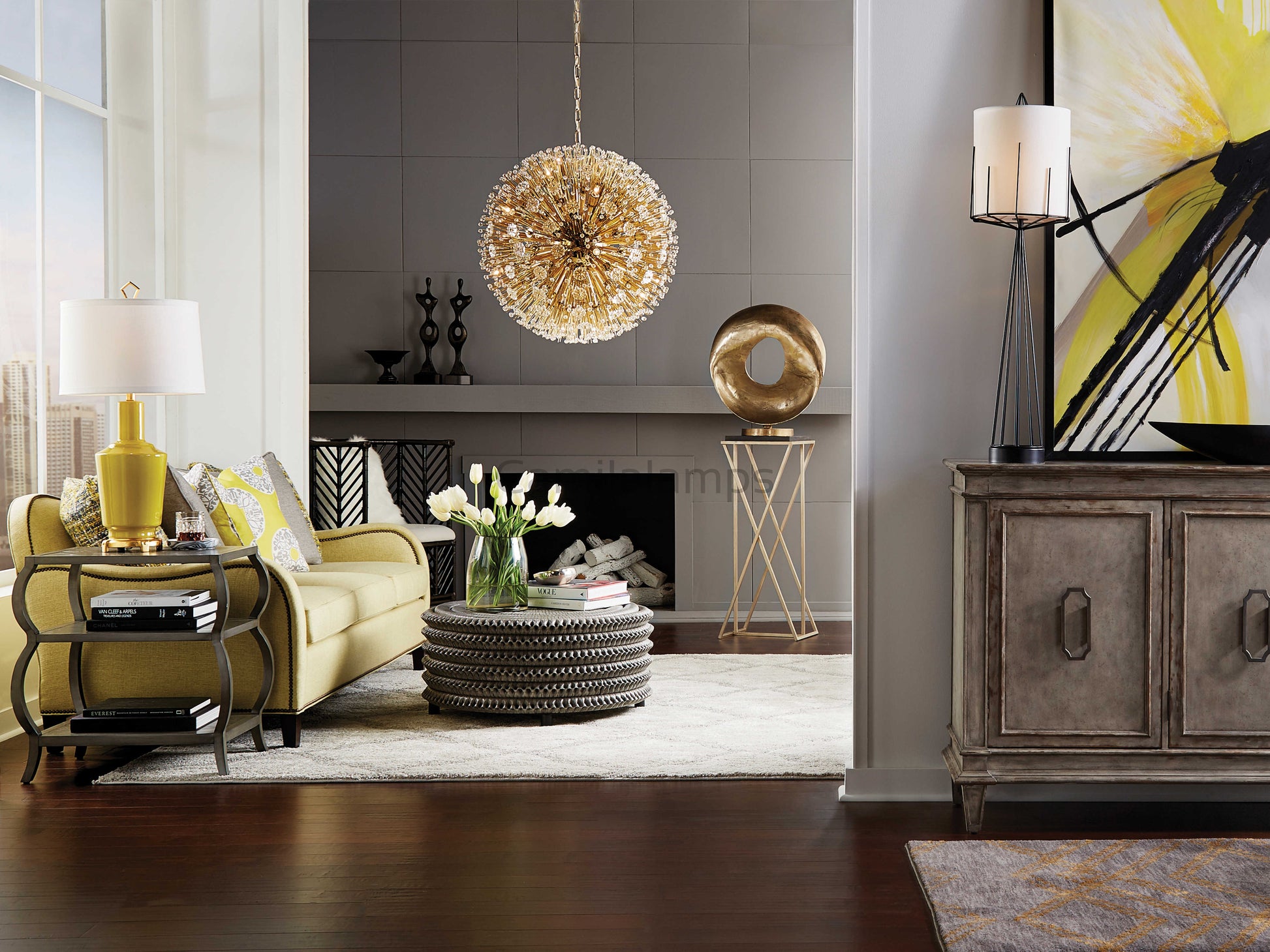 Dandelion Crystal Island Modern Pendant Light - Camilalamps - CAM1681