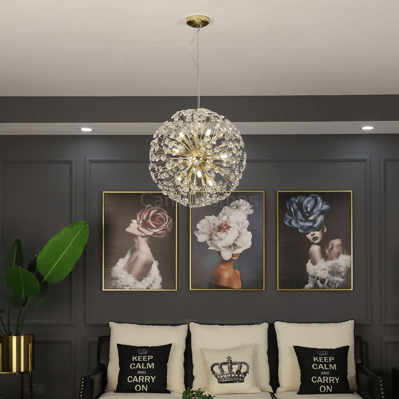 Dandelion Spherical Crystal Pendant Light - Camilalamps - ILM0634