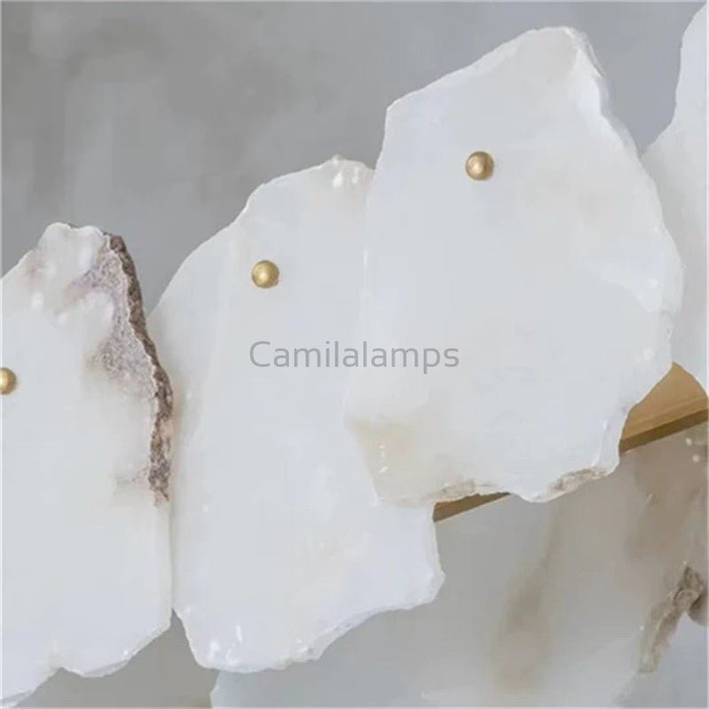 Darcy Alabaster Snowflake Linear Chandelier - Camilalamps - CAM - 2169
