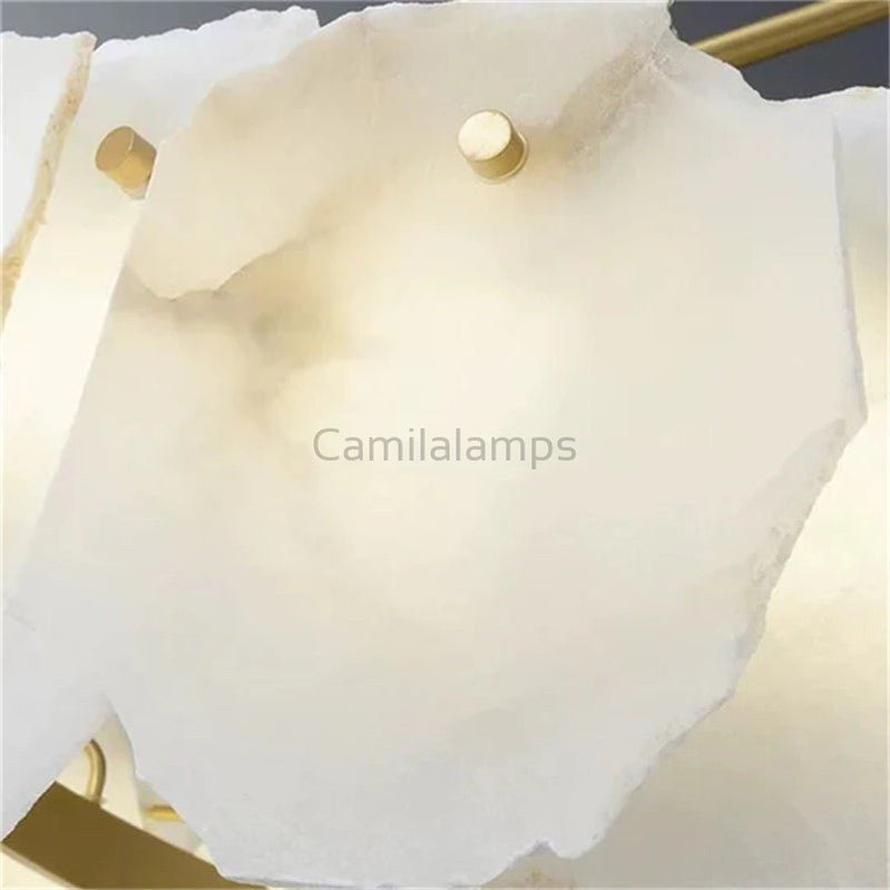 Darcy Alabaster Snowflake Linear Chandelier - Camilalamps - CAM - 2169