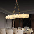 Darcy Alabaster Snowflake Linear Chandelier With Chain - Camilalamps - CAM - 2260