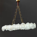 Darcy Alabaster Snowflake Linear Chandelier With Chain - Camilalamps - CaC-12260