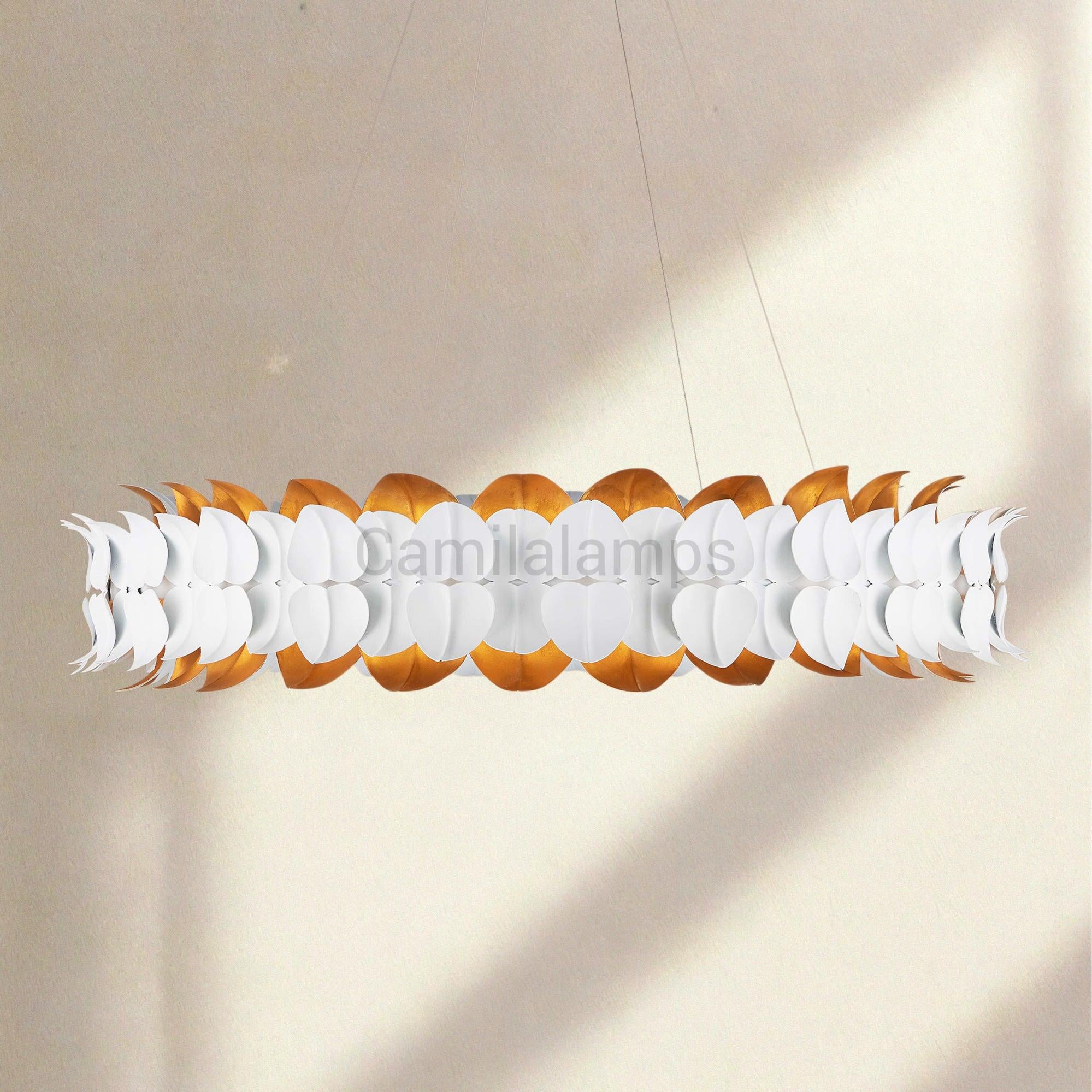 Darla Chandelier Sculpted Leaves 39" - Camilalamps - CA-Darla-Chan