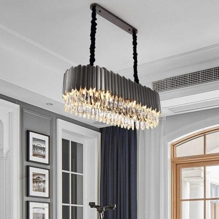 Dashiell Dining Room Crystal Chandelier Black - Camilalamps - CAM1724