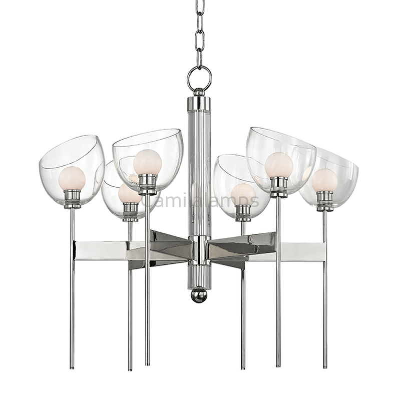 Davis 6 Light Chandelier - Camilalamps - 2806-1PN