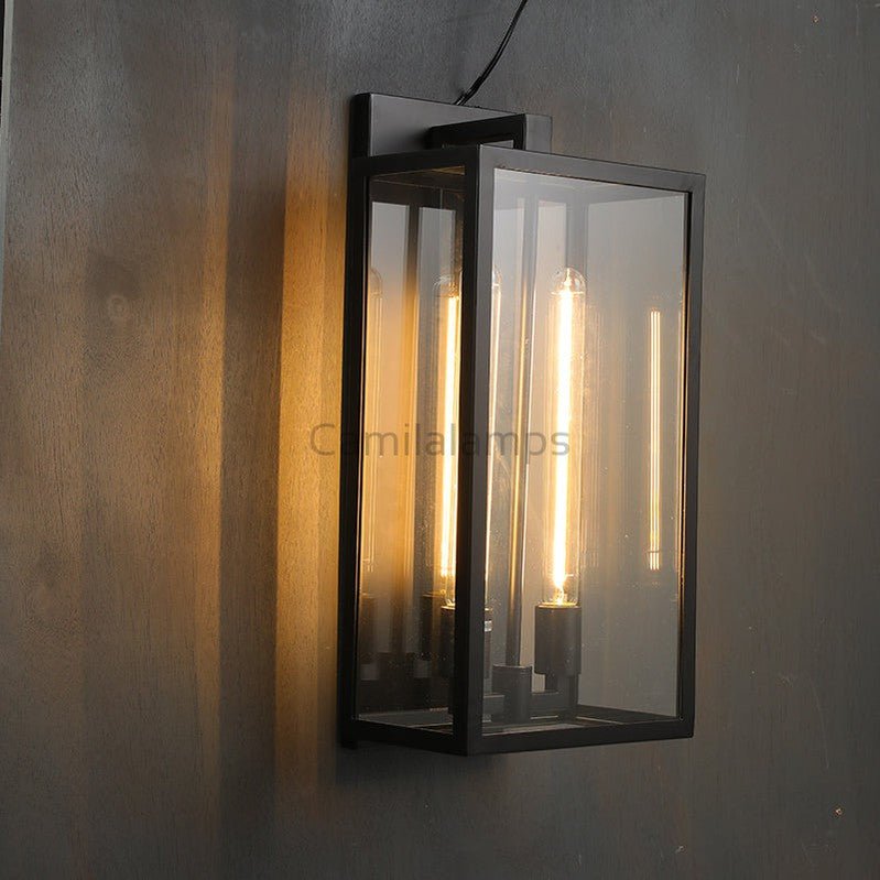 Deapx Square Lantern Wall Sconce 21" - Camilalamps - DL - W - 3123