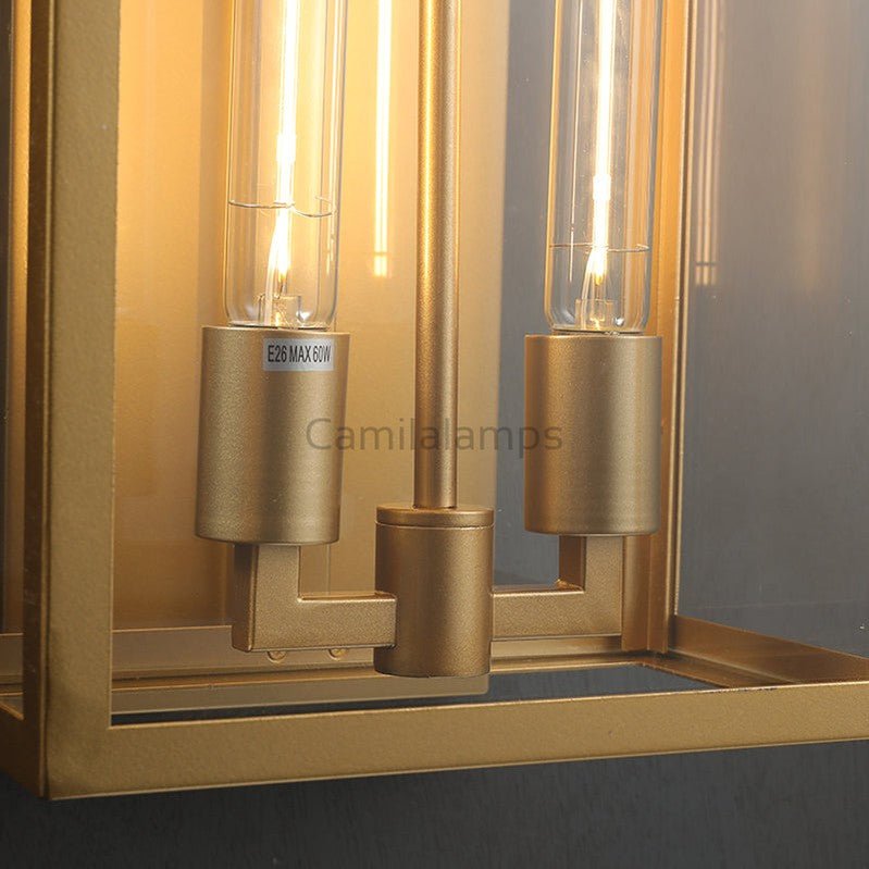 Deapx Square Lantern Wall Sconce 21" - Camilalamps - DL - W - 3123