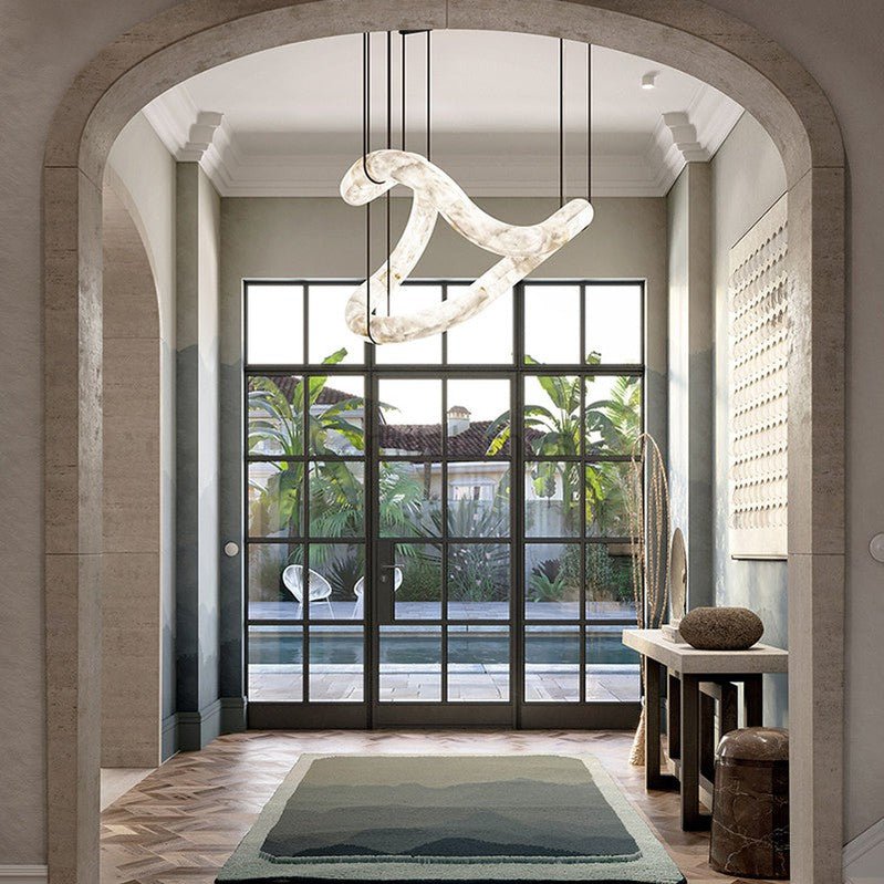 Delilah Symmetrical Entryway Alabaster Chandelier - Camilalamps - CAM - De - 06