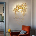 Della Modern Gold Leaf Bedroom Sconce - Camilalamps - ILM1015