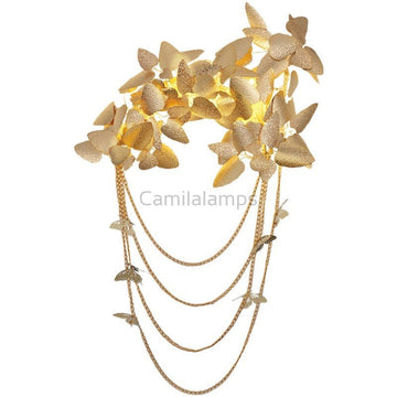Della Modern Gold Leaf Bedroom Sconce - Camilalamps - ILM1014