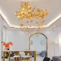 Della Modern Gold Leaf Living Room Chandelier - Camilalamps - ILM1017