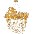 Della Modern Gold Leaf Living Room Chandelier - Camilalamps - ILM1017