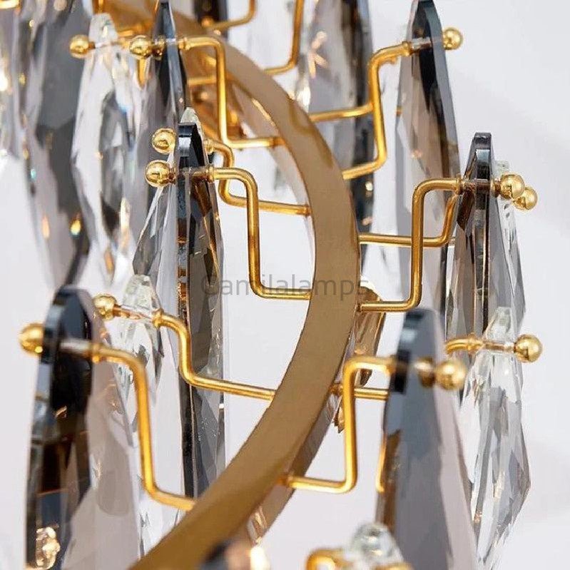 Denise Modern Round Smoke Crystal Chandelier - Camilalamps - ILM0420