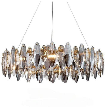 Denise Modern Round Smoke Crystal Chandelier - Camilalamps - ILC0418