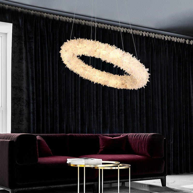 Derek Modern Crystal Cluster Round Chandelier - Camilalamps - ILC1071