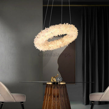 Derek Modern Crystal Cluster Round Chandelier - Camilalamps - ILC1070