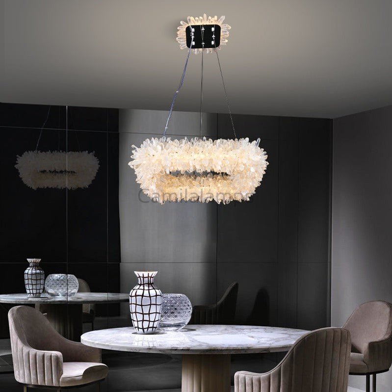 Derek Modern Crystal Cluster Square Chandelier - Camilalamps - ILC1069