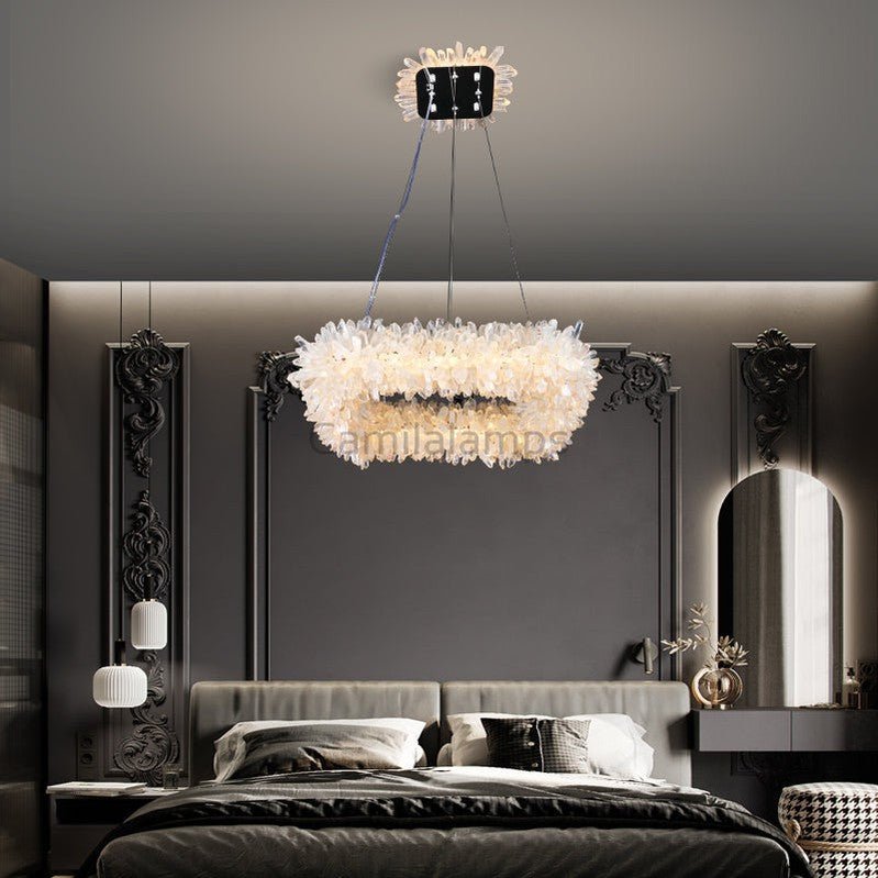 Derek Modern Crystal Cluster Square Chandelier - Camilalamps - ILC1069
