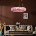 Derek Modern Pink Crystal Cluster Round Chandelier - Camilalamps - ILM1072