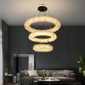 Derek Modern Rock Crystal Cluster Halo Chandelier - Camilalamps - CA - 0095