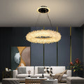 Derek Modern Rock Crystal Cluster Halo Chandelier - Camilalamps - Ca-10092