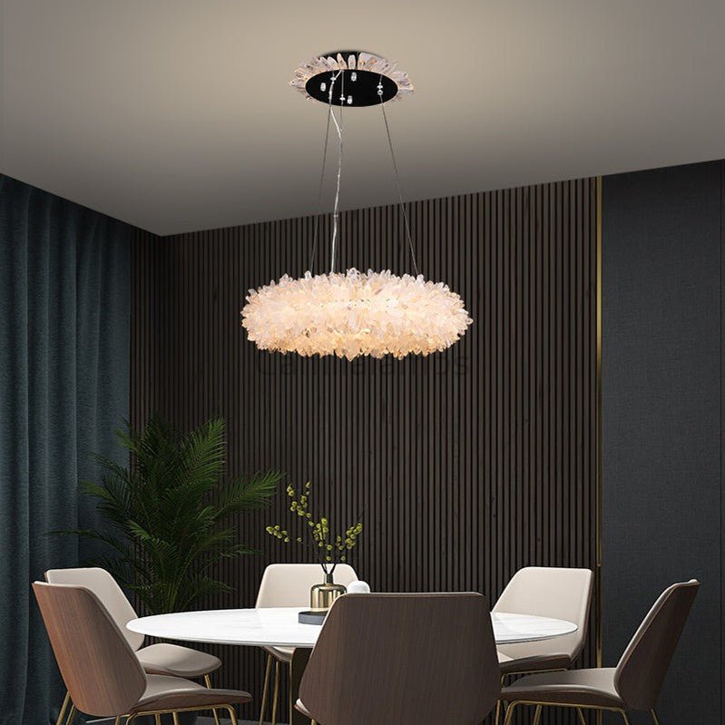 Derek Modern Rock Crystal Cluster Halo Chandelier - Camilalamps - Ca-10091