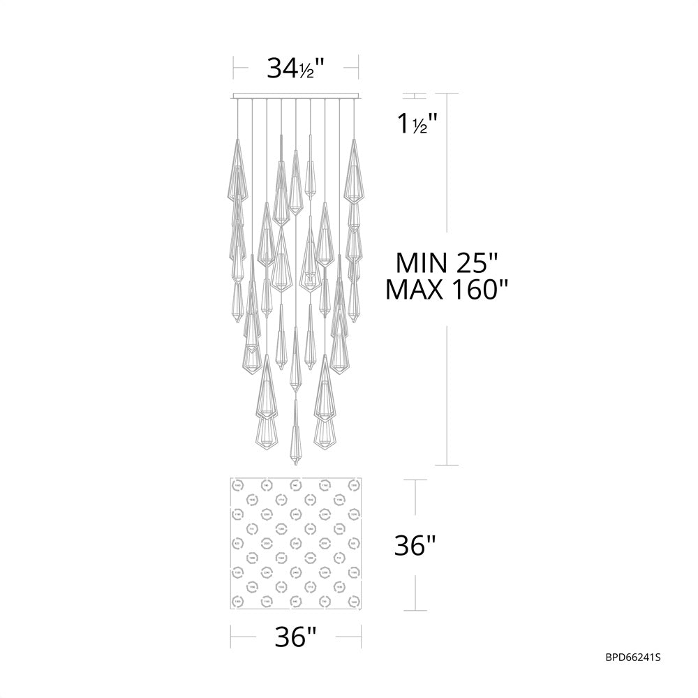 Devotion Linear Chandelier 40 Light - Camilalamps - CA - Devotion403