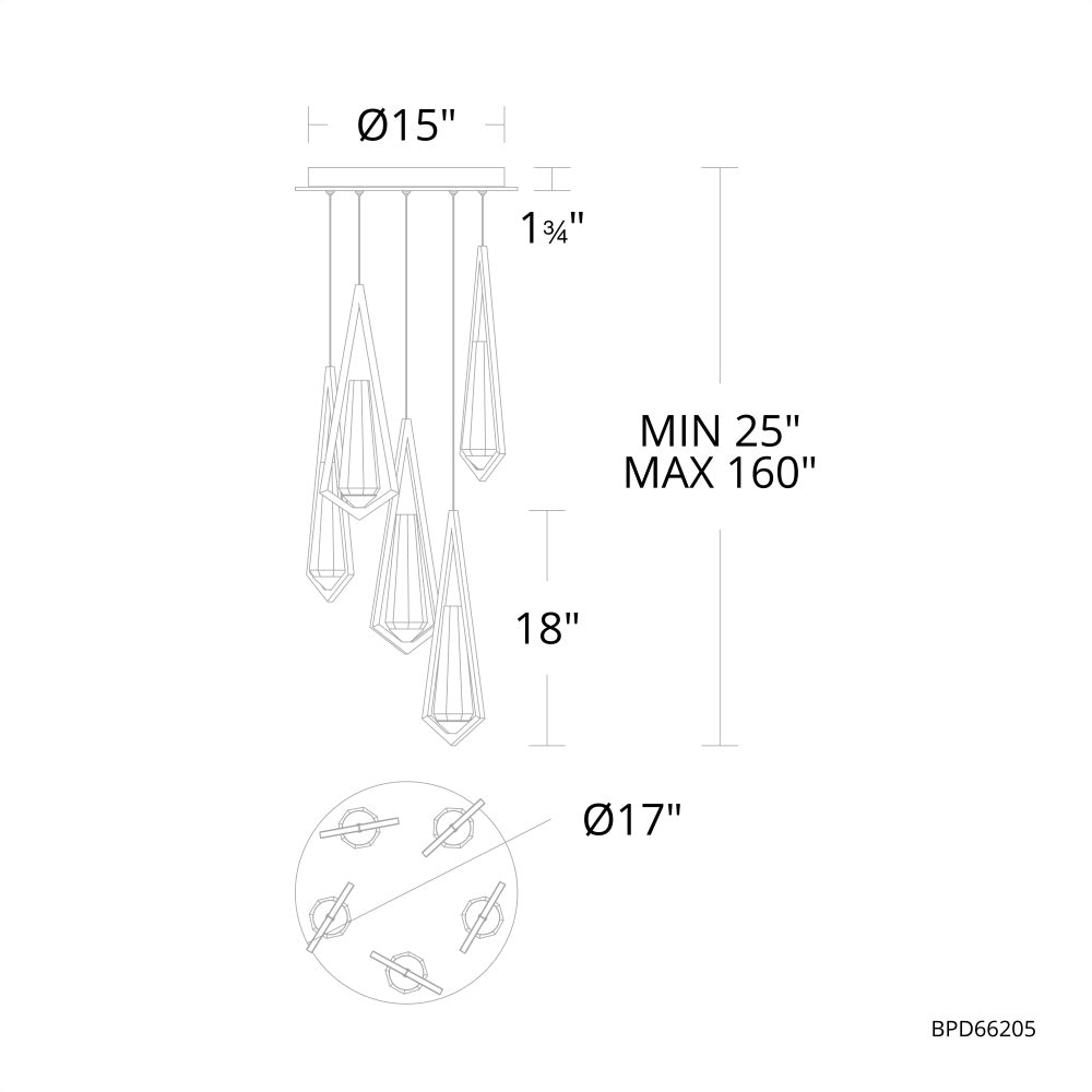 Devotion Round Chandelier 5 Light - Camilalamps - CA - Devotion007