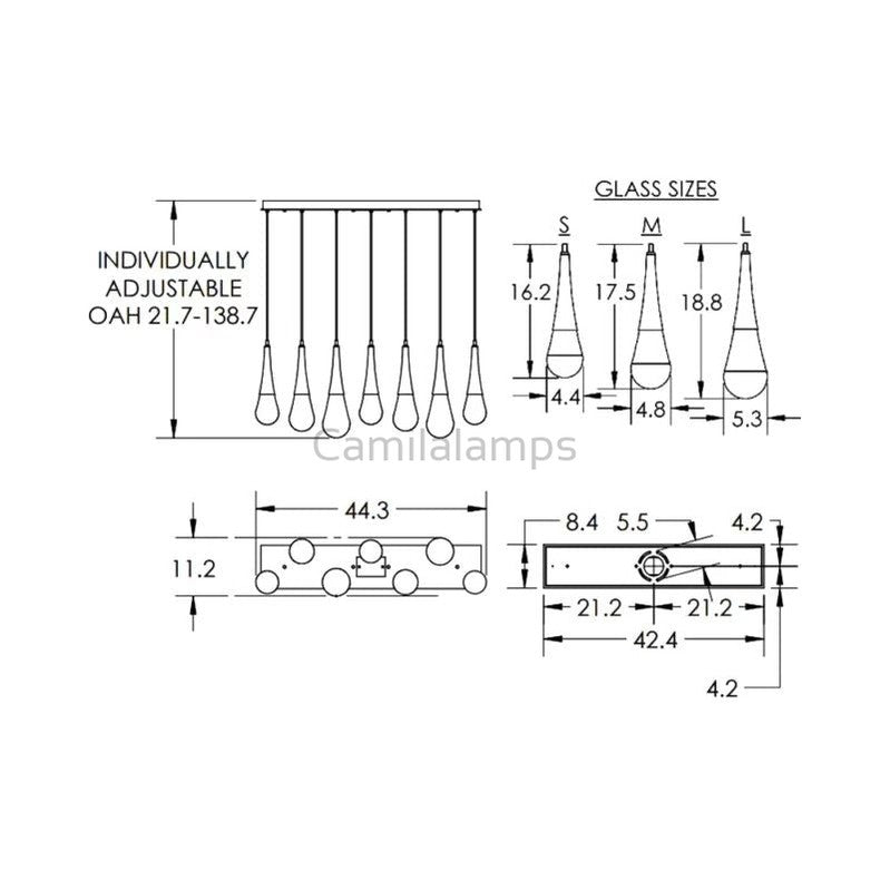 Dolores Linear Chandelier - Camilalamps - Ca-1LRLC-106