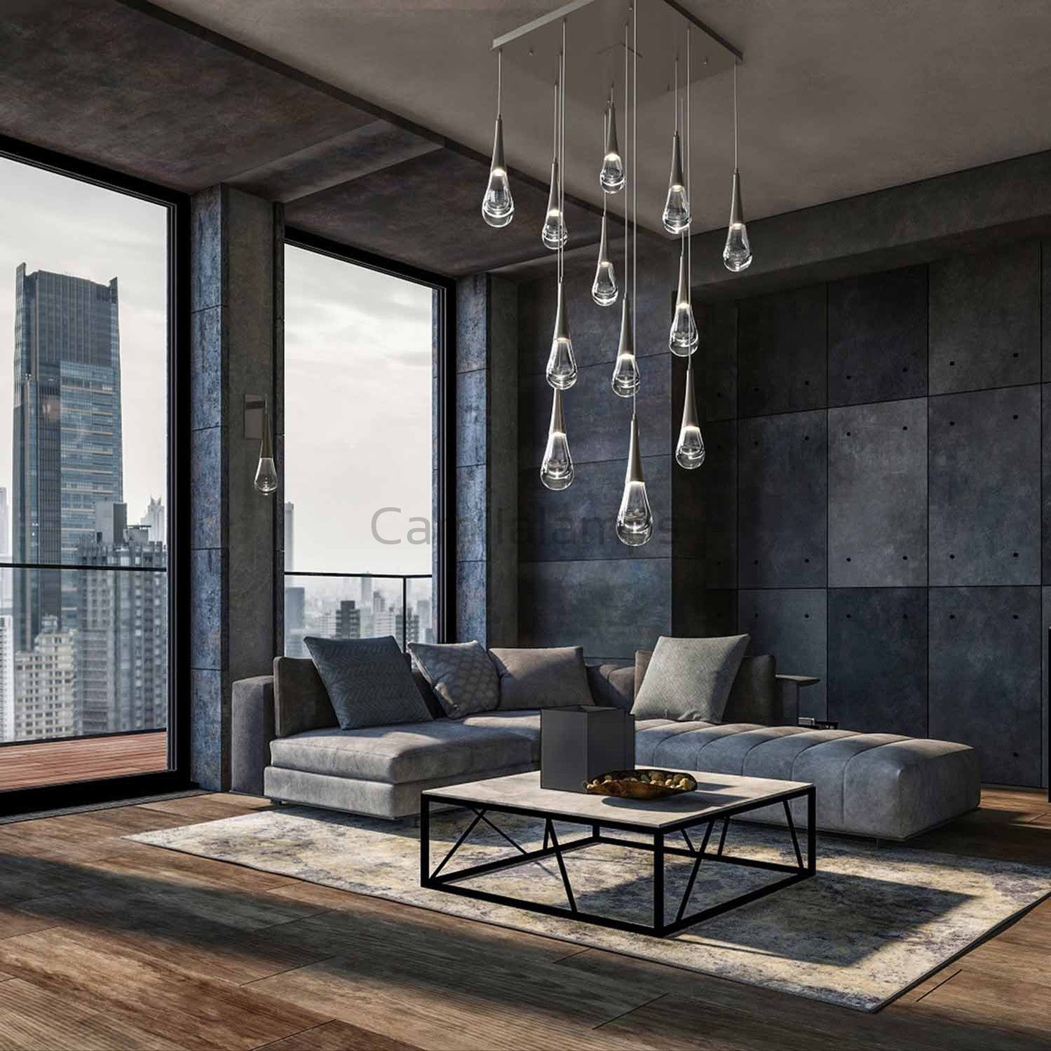 Dolores Square Chandelier - Camilalamps - Ca-1LRSC-112-13