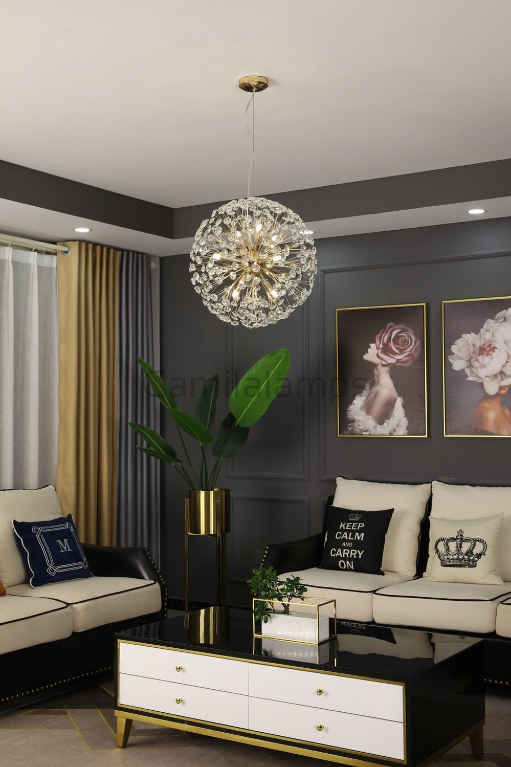 Dominic Modern Crystal Spherical Pendant Light - Camilalamps - CAM - DO - 01