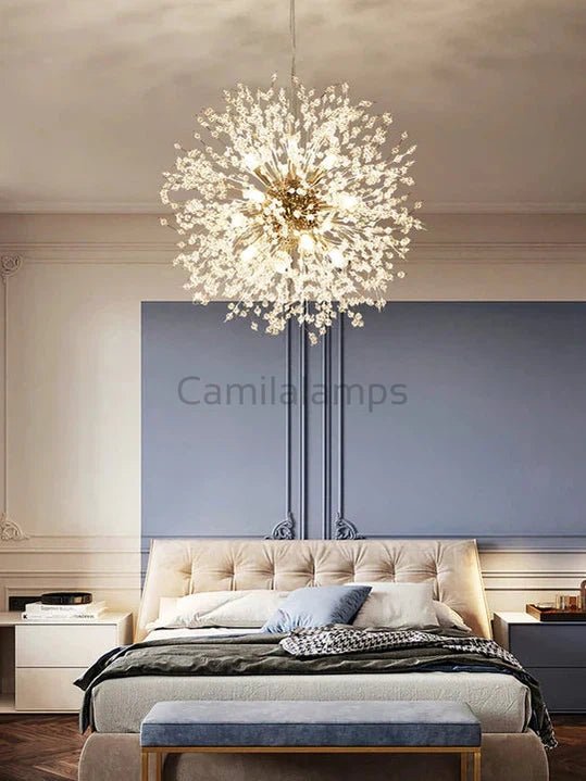Dominic Modern Round Crystal Gold Pendant Light - Camilalamps - CAM1400 - 2
