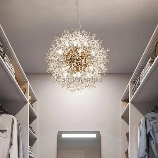 Dominic Modern Round Crystal Gold Pendant Light - Camilalamps - CAM1400 - 1