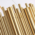 Dore Brass Tubular Rectangle Chandelier 32