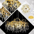 Doris Crystal Round Branch Chandelier 23.5
